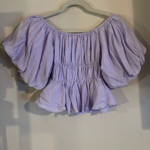 Lilac Puffy Sleeve Top